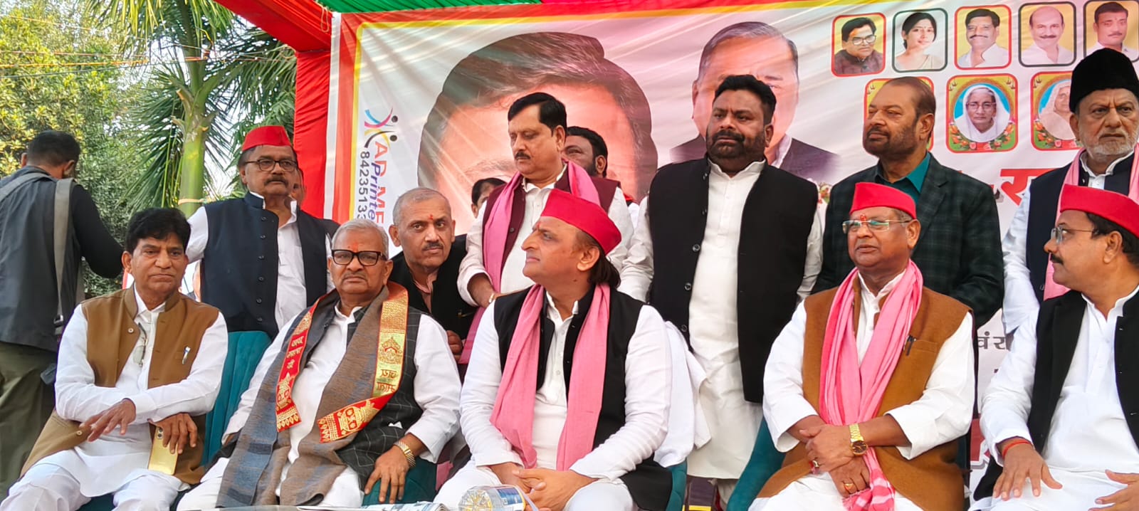 सपा प्रमुख अखिलेख यादव का भोगनीपुर के सरायं दौरा 